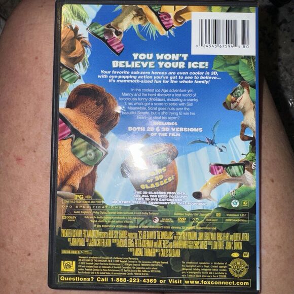 Ice Age: Dawn of the Dinosaurs (DVD, 2010, 2-Disc Set) Includes 3D Glasses - Picture 2 of 4